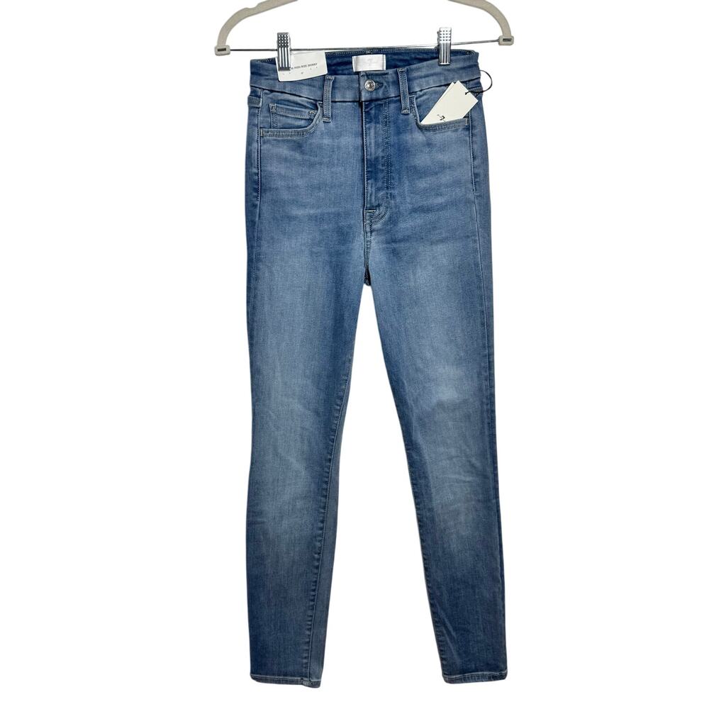7 For All Mankind Ultra High Rise Skinny Jean Women 27 Blue Minimal NWT Cotton